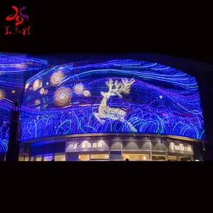 户外大型 3D LED 灯绳灯雕塑圣诞火车点燃圣诞装饰品的主题