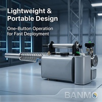 BANMO Nouvelle machine de nébulisation thermique portable 48cc à jet pulsé pour applications agricoles, serres et entrepôts