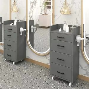 Carrito de Peluquería Profesional con Ruedas, Blanco, Metálico, para Salón de Belleza, Spa Facial y Peluquería - Product Image 2