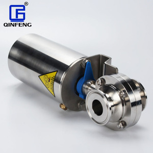 Giá tốt giảm áp lực thiết bị truyền động Tri kẹp cuối SS304 thép không gỉ khí nén vệ sinh Van bướm - Product Image 5