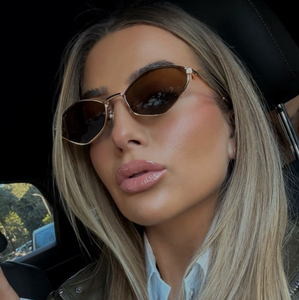 <span class=keywords><strong>Bettega</strong></span> Nouveau style de lunettes de soleil polygonales haut de gamme à petite monture pour femmes, en métal, idéales pour la mode de défilé - Product Image 3