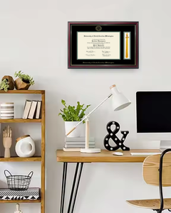 Madalya ile üniversite kiraz ahşap mezuniyet belgesi Diploma püskül çerçeve - Product Image 6