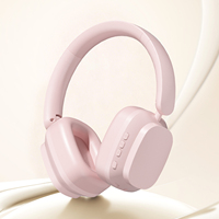 Headphone Nirkabel Hitam dengan Layar Digital, Driver Dinamis untuk Chipset JL, USB-C 3.5mm Mode Ganda, Bantalan Telinga Nyaman