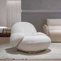 Canapé-lit modulaire moderne nordique en tissu blanc, fauteuil de salon, chambre à coucher, extérieur, fauteuil de détente une place