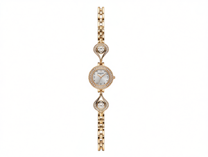 Glashtte Women's Watch 26 Mm Yellow Gold Round Case Sapphire Dial Analog Quartz Elegant Style Date Display - Product Image 1