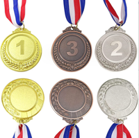 Usine en gros Laser gravable Logo or argent laiton cuivre Sublimation personnalisée médaillon insérer métal Sport médaille vierge