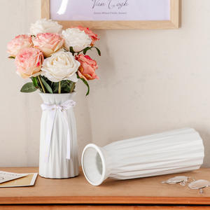 नए आगमन बूमरे आधुनिक डिजाइन आकार के रंगीन प्लास्टिक शादी का फूल <span class=keywords><strong>vase</strong></span> - Product Image 3