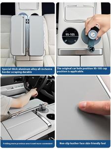 Portavasos para Auto Frins con Aluminio de Aviación, Portavasos Multifuncional de Aluminio de Aviación, Mesa Plegable Cuadrada - Product Image 3