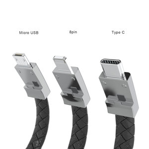 <span class=keywords><strong>2</strong></span> Trong <span class=keywords><strong>1</strong></span> Vòng Đeo Tay &amp; Cáp Sạc <span class=keywords><strong>USB</strong></span> Màu Đen Điện Thoại Di Động Dòng Dữ Liệu PU Da <span class=keywords><strong>USB</strong></span> Điện Thoại Di Động Sạc Vòng Đeo Tay - Product Image 3