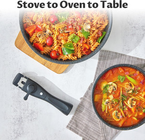 <b>Induction</b> Cookware Set 10 Pieces, Nonstick Pots and <b>Pans</b> Set With Detachable Handles - Product Image 6
