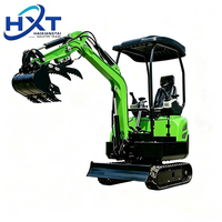 Mini-excavatrice 1,5T avec remorque, chenilles rétractables, compacte et polyvalente pour le jardin et les entreprises de location