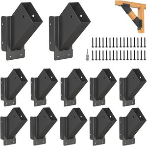 Structure de support pour pavillon extérieur avec angle renforcé à 45 degrés et trous pour connexions en <span class=keywords><strong>bois</strong></span> et en rotin - Product Image 6