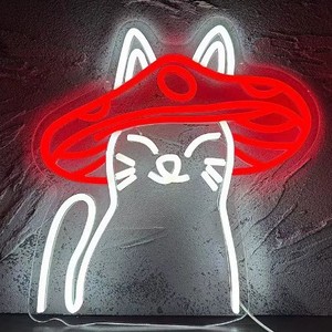 Luz LED con forma de gato de neón para restaurantes de ramen japoneses, luz ambiental USB, gato de la suerte, letrero luminoso de gran venta en TEMU - Product Image 2