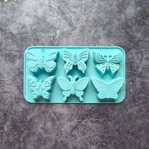 Moule à pâtisserie en silicone de qualité alimentaire, 6 cavités en forme de papillon, pour la décoration de desserts et de biscuits - Product Image 5