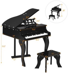Mini pianoforte educativo all'ingrosso di alta qualità 30 tasti OEM piccolo piano in legno per bambini - Product Image 1