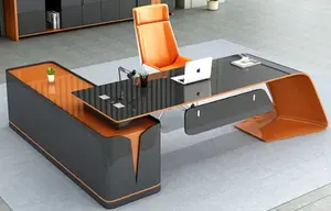 KD11escritorio mobiliário de escritório chefe mesa gerente executivo escritório mesa ceo luxo mesa chefe mesa para escritório