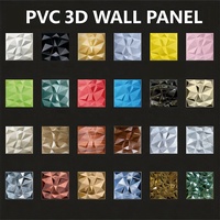 Panneaux muraux en PVC de style scandinave/nordique à motifs géométriques imperméables et résistants à l'humidité 3D pour salon de villa