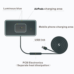 C1-pro 2 en 1, almohadilla antideslizante de carga inalámbrica <span class=keywords><strong>para</strong></span> coche de 15w con luminiscencia, la más vendida - Product Image 4