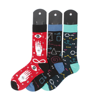 Chaussettes en coton à motifs variés, hauteur moyenne, amusantes et créatives, pour filles, collection Printemps-Automne, confortables, personnalisables, vente en gros, meilleures ventes