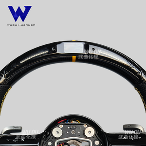 Volant en fibre de carbone avec éclairage LED adapté aux Mercedes-Benz A45 C63 C43 E53 E63 G63 G500 G55 <span class=keywords><strong>AMG</strong></span> <span class=keywords><strong>GT</strong></span> S63 GLE63 GLA45 W223 - Product Image 6