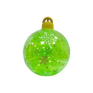 Bola de Navidad Inflable Verde de PVC con Luces, Decoración Navideña para Interiores y Exteriores - Product Image 3