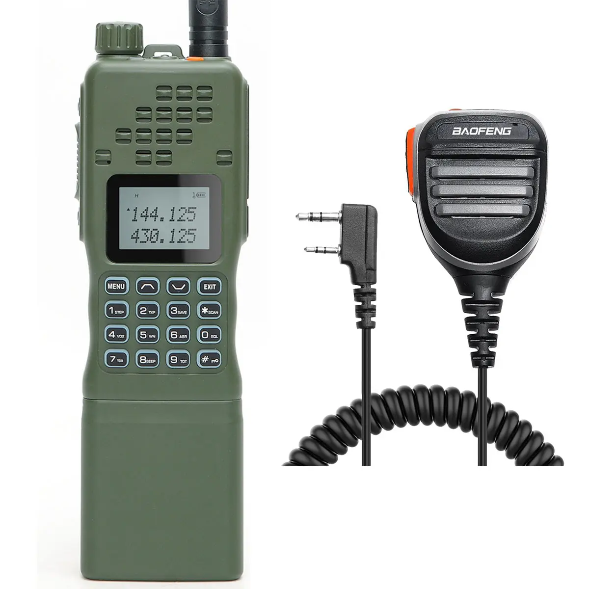 Baofeng วิทยุสื่อสาร AR-152 Walkie Talkie 15W,วิทยุยุทธวิธีแบบ Dual Band UHF/VHF วิทยุสองทิศทางแบบ AN /<span class=keywords><strong>PRC</strong></span> พร้อมไมค์ลำโพง