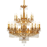 Lustre décoratif de luxe en laiton doré antique, style église, mi-siècle, islamique, par Jewellerytop