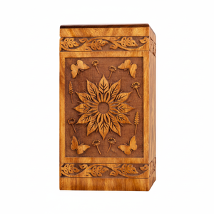 Urnas de cremación de madera hechas a mano de estilo americano moderno Urnas funerarias decorativas para hombres y mujeres a bajo precio - Product Image 1