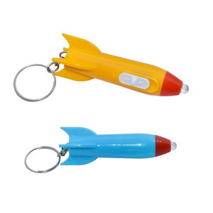 Mini linterna LED de plástico con llavero, luz creativa portátil de 3W para uso en exteriores - Product Image 1