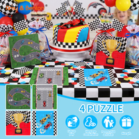 Puzzles personnalisés en vrac, jouets sur le thème des voitures de course, puzzles en papier, cadeaux pour les fêtes, cadeaux pour les tout-petits, jouets éducatifs pour l'apprentissage
