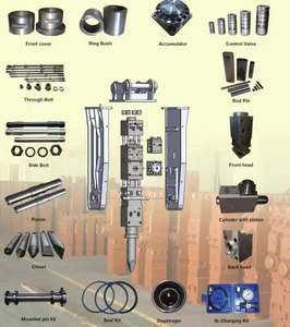 Cincel para martillo hidráulico SOOSAN de alta calidad, buje inferior y superior, pernos pasantes y otras piezas de repuesto, precio de fábrica - Product Image 6