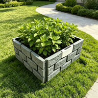 Bordure de jardin effet brique en plastique à frapper, bordure de pelouse aspect bois naturel