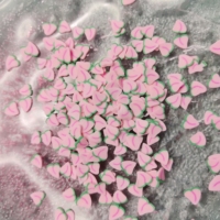 Zachte Klei Roze Hart Perzik Plakjes Polymeer Sprinkles Voor Ambachten Maken Diy Modder Vullen Decoratie Action Accessoires
