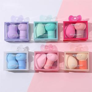 Ensemble de pinceaux de maquillage végétaliens éponge de beauté pour fond de teint <span class=keywords><strong>champignon</strong></span> 2 pièces coffret cadeau <span class=keywords><strong>en</strong></span> <span class=keywords><strong>forme</strong></span> <span class=keywords><strong>d</strong></span>'œuf de beauté - Product Image 3