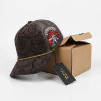 Casquette Trucker en Velours Côtelé Luxe Personnalisable avec Logo Orange, Noir, Gris, Rose, Dos en Maille, Imperméable, Performance Cyclisme, Motif Flamme Tourbillonnante