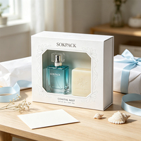 Boîte cadeau rigide en papier magnétique de luxe personnalisée avec fenêtre transparente, boîte d'emballage pour coffret cadeau de parfum, savon, cosmétiques, coffret cadeau pour spa