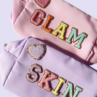 Patchs thermocollants personnalisés en chenille alphabet cœur, multicolores, à paillettes dorées, tailles 5,5 cm, 6,5 cm, 8 cm, en tissu écologique pour vêtements et chapeaux