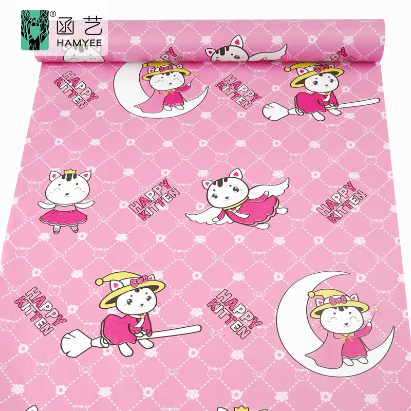 hamyee 2023 pink baby girl mural peel and stick 3d wall covering little girl wallpaper for bedroom