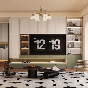 Mueble de TV de Estilo Antiguo para Sala de Estar, Mueble de Pared con Elevador de TV, Almacenamiento Decorativo de Lujo, Mueble para Apartamento u Hogar, Compatible con TV de 65 Pulgadas o Más - Product Image 4