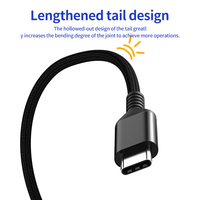 Kabel USB3.2 Gen 2 Tipe-C 20Gbps 5A Pengisian Cepat PD100W Kabel Data Jalinan Nilon untuk Komputer & Printer