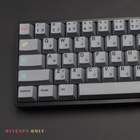 Dualshot Keycaps 129 Set Dark Grey Keycaps Cherry Profile Dye Sublimation Custom Japanese Font Keycap for Gateron Kailh Keyboard