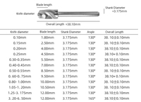Fresa CNC de 2 filos con dientes de maíz para PCB, broca para electrónica, para aluminio y plástico