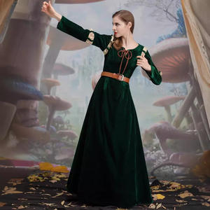 Vestido de corte verde para Mujer <span class=keywords><strong>Princesa</strong></span> Melinda de <span class=keywords><strong>Brave</strong></span> Legends Cosplay disfraz para Halloween - Product Image 4
