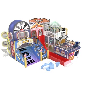 Aire de jeux commerciale thème château petite aire de jeux intérieure pour enfants avec filet d'escalade - Product Image 1