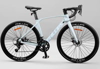 Vélo de route en alliage de magnésium ultra-léger avec fourche à ressort, freins à disque doubles, roues 700C pour adultes, pour le commuting et la course