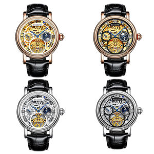 2024 reloj mecánico automático hueco de cristal de acero inoxidable para hombre de marca de lujo 40mm 30bar resistente al agua logotipo OEM personalizado R7318 - Product Image 6