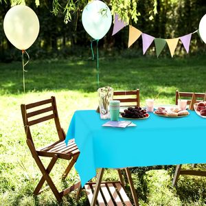 54x108 Disposable Plain PE <b>Plastic</b> <b>Table</b> <b>Cover</b> Rectangular Tablecloth Home Party <b>Table</b> Cloth Custom Cartoon for Football Banquet - Product Image 4
