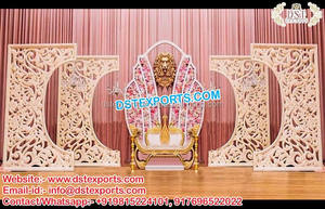 Sri lankan อินเดียเวทีแต่งงานแผงพื้นหลังไฟเบอร์ดีไซน์ทันสมัยปรับแต่งสีได้ตามต้องการสำหรับตกแต่งงานแต่งงาน - Product Image 2