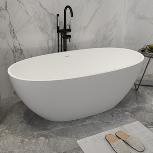 <span class=keywords><strong>Baignoire</strong></span> de trempage autoportante en acrylique moderne rose et blanc de forme ovale avec fonctions de massage pour hôtels et maisons - Product Image 5