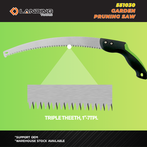Sierra de Podar Manual de 13 Pulgadas con Hoja Curva de Acero con Alto Contenido de Carbono, 7 TPI, Ligera, para Podar Árboles y Recortar Ramas, Herramienta de Jardín 551030 - Product Image 2